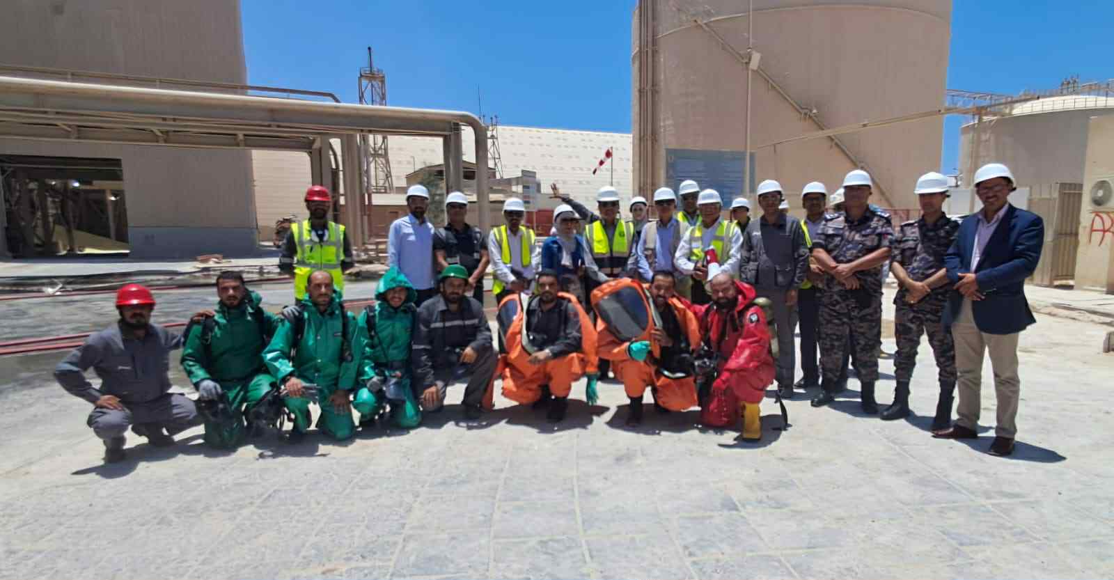The Phosphate Company and the Aqaba Authority conduct a mock drill simulating an ammonia gas leak incident
